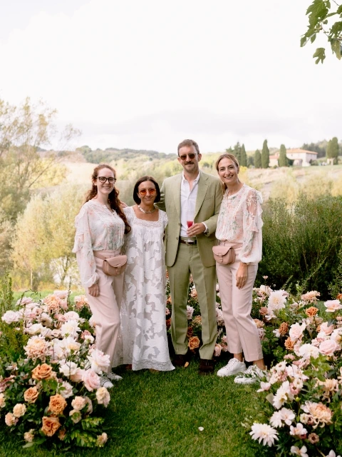 Jessica and James with Floé Weddings wedding planners at Borgo Pignano