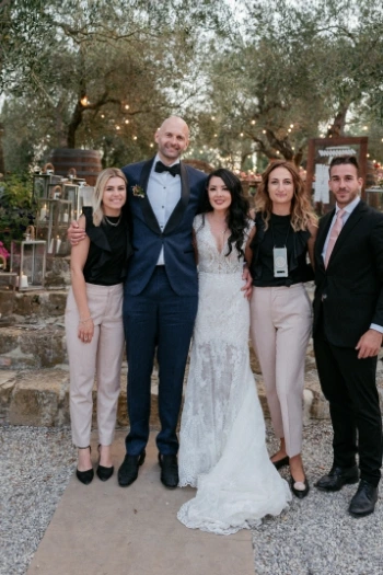 Kimmie and Schuyler with Floé Weddings wedding planners