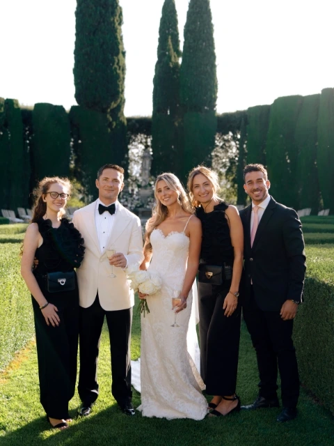 Kristen and Kolby Eymann just maried with Sara Barni, Alessia Bandini, Emanuele Caramazza at La Foce, Tuscany.