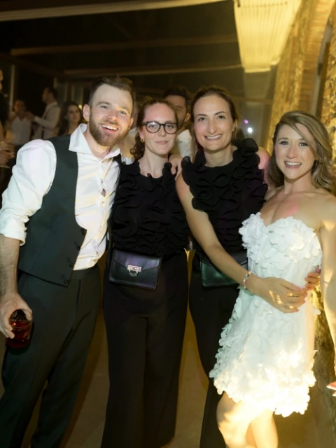 Shira and Casey with Floé Weddings wedding planners at Le Filigare