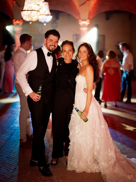 Victoria and Jack with Sara Barni wedding planner at Castello il Palagio