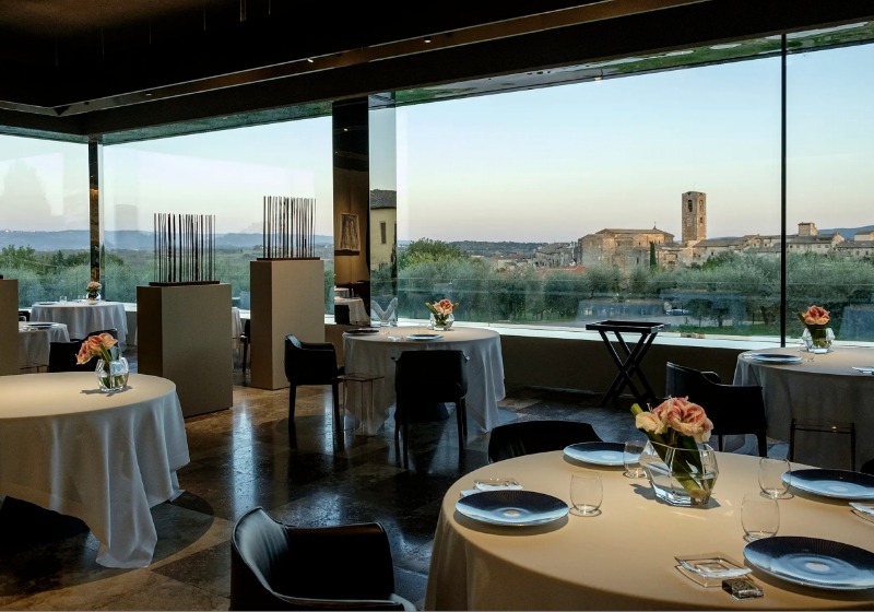 Michelin starred restaurant arnolfo in Val d'Elsa, Tuscany 