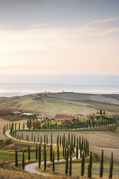 A typical tuscan hamlet in Val d'orcia