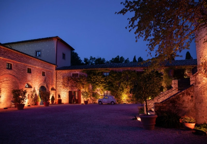 Borgo pignano, wedding venue, at night