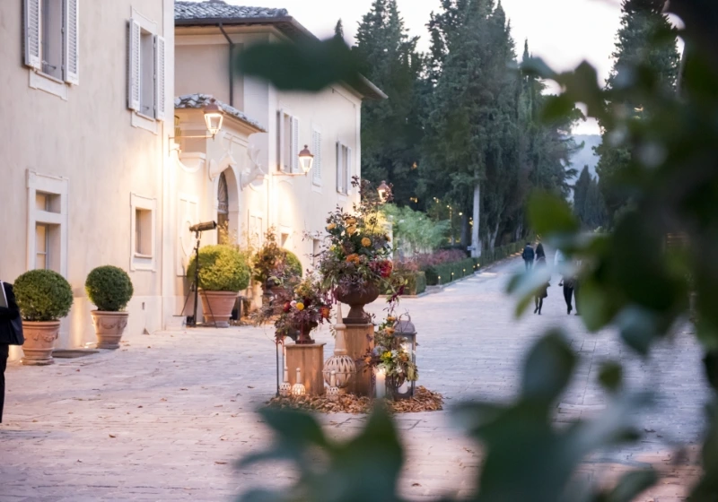 Picture of an internal street in Castiglion del Bosco, Tuscany