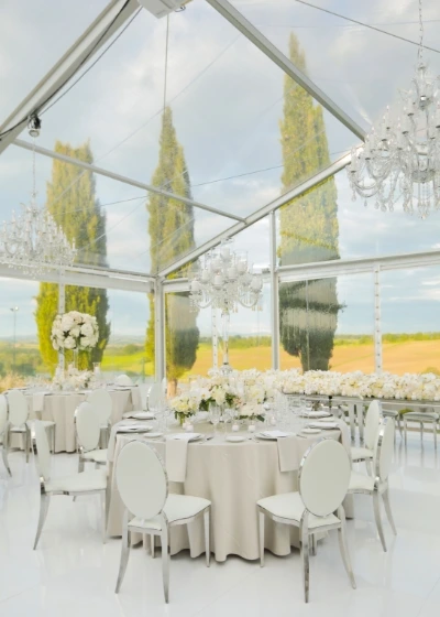 Dinner wedding at Castiglion del Bosco, in Tuscany 
