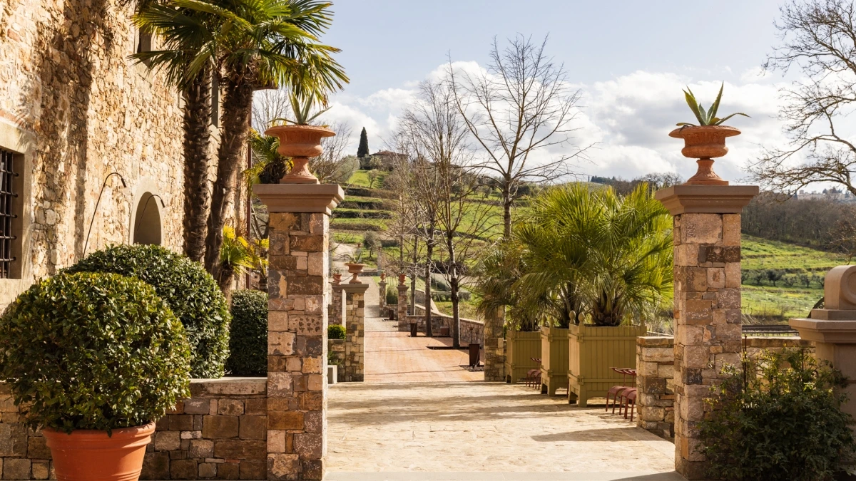 The entrance of Borgo Vignamaggio