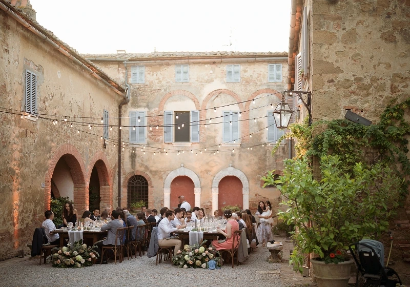 A typical wedding dinner in tuscany
