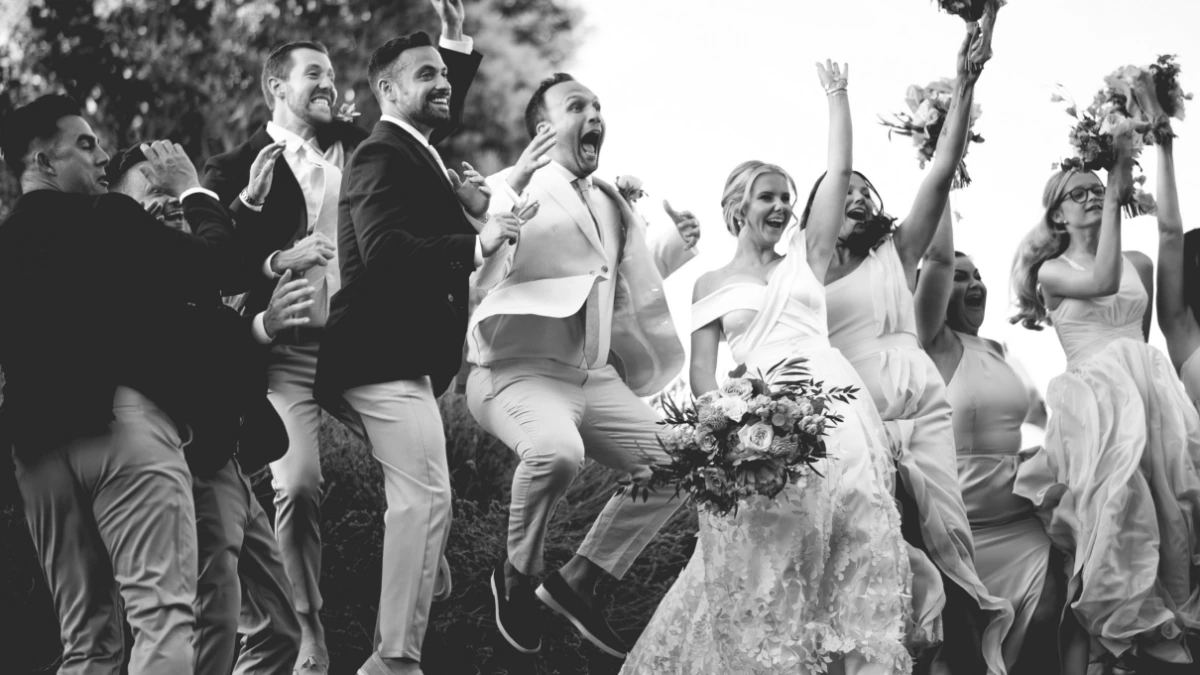 Photo of a funny moment captured by a videorapher on a wedding day