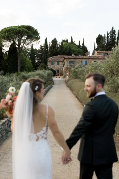 Photo of bride and groom's wedding at le Filigare
