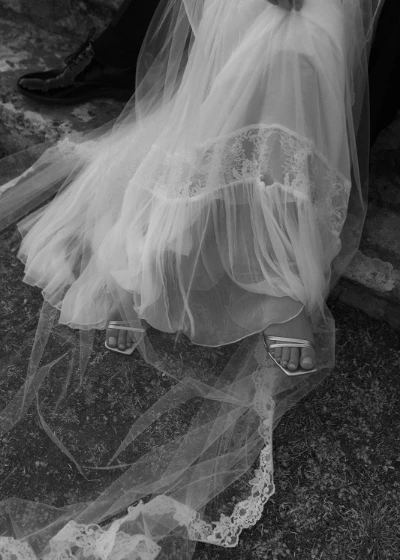 Fine art style photo of the detail of the veil 