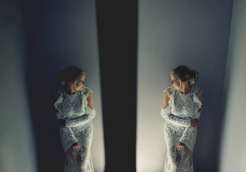 Wedding photo in editorial style 