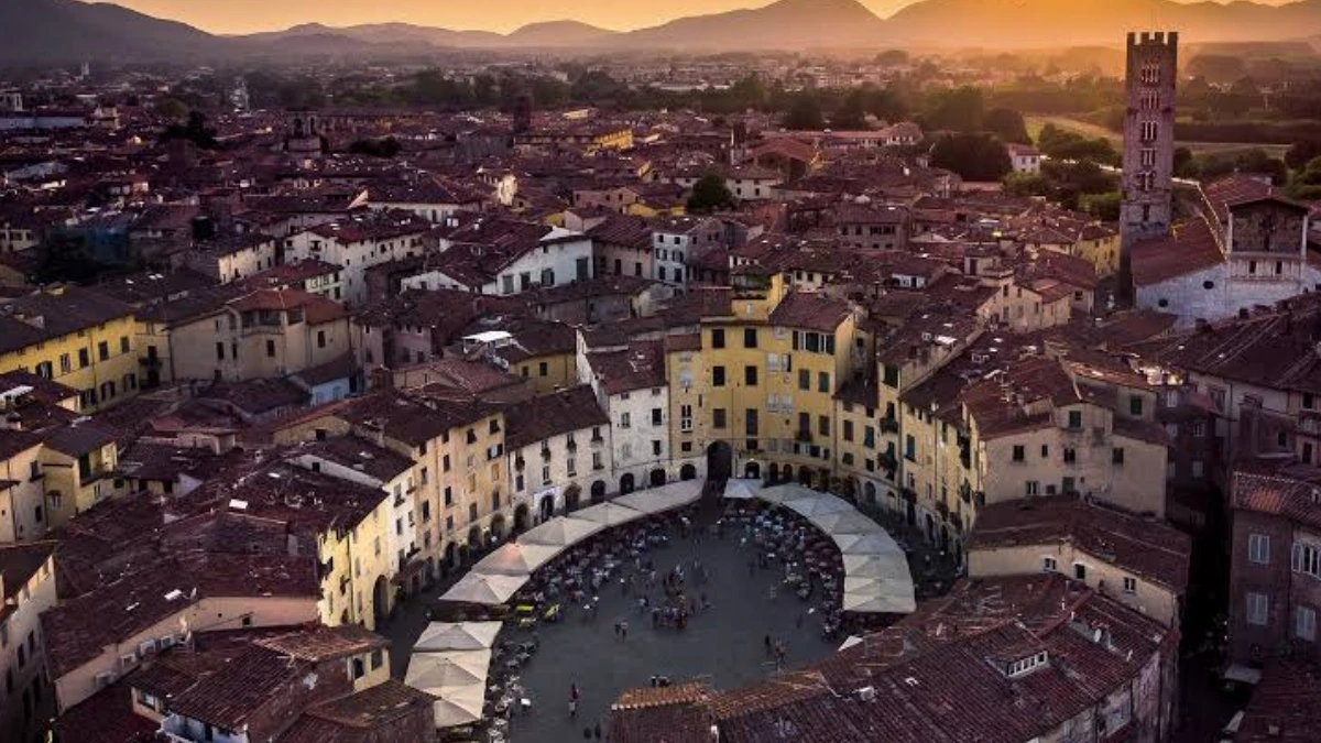 Photo of an icocnic spost of Lucca city, in tuscany