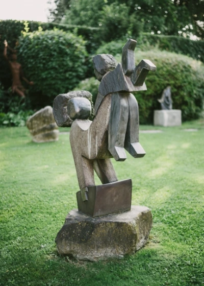 Historic statue at Villa Mangiacane